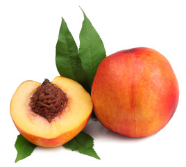 Nectarine isolated on white