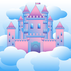 Vector illustration of castles in the air