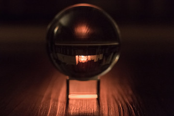 Dim Light and Reflections in a Lensball