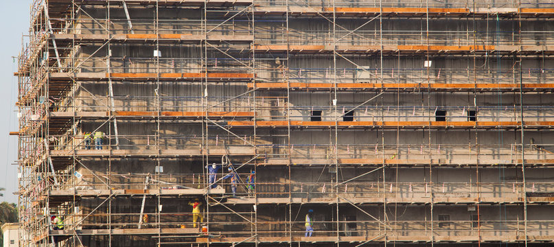 new building under construction in the city