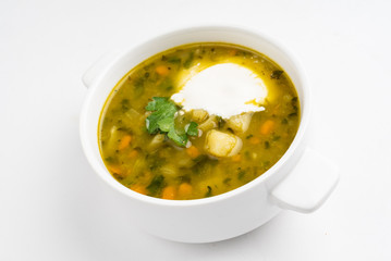 vegetable soup with sour cream