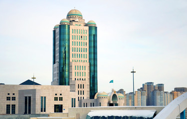 Glass buildings in Astana city
