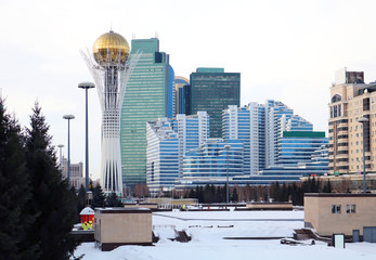 Glass buildings in Astana city