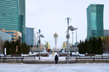 Central alley in Astana city