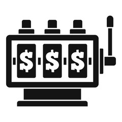 Fortune slot machine icon. Simple illustration of fortune slot machine vector icon for web design isolated on white background