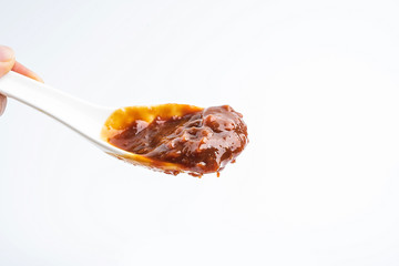 a spoonful of soy sauce / sauce