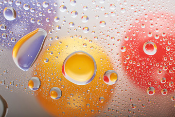 background of water drop on glass omelet
