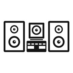 Stereo system icon. Simple illustration of stereo system vector icon for web design isolated on white background