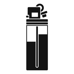 Plastic cigarette lighter icon. Simple illustration of plastic cigarette lighter vector icon for web design isolated on white background