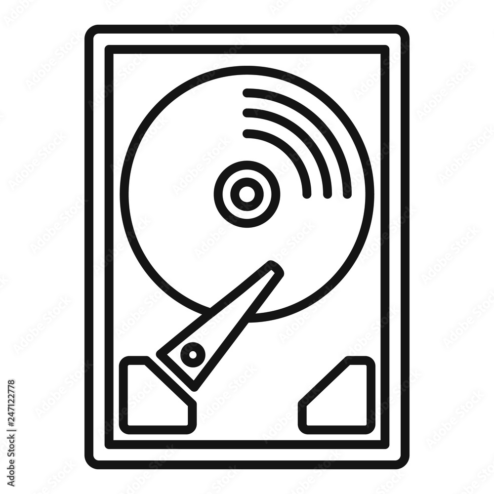 Poster server hard disk icon. outline server hard disk vector icon for web design isolated on white backgro