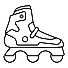 Indoor inline skates icon. Outline indoor inline skates vector icon for web design isolated on white background