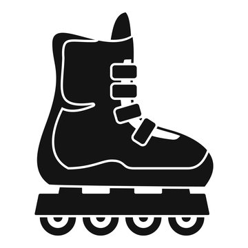 Children inline skates icon. Simple illustration of children inline skates vector icon for web design isolated on white background