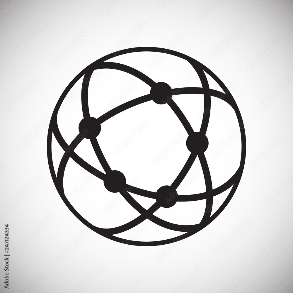 Poster globe icon on white background for graphic and web design, modern simple vector sign. internet conce