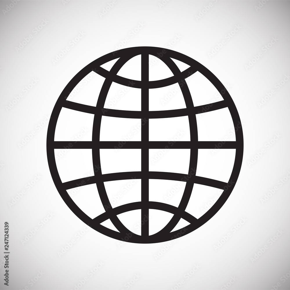 Poster globe icon on white background for graphic and web design, modern simple vector sign. internet conce