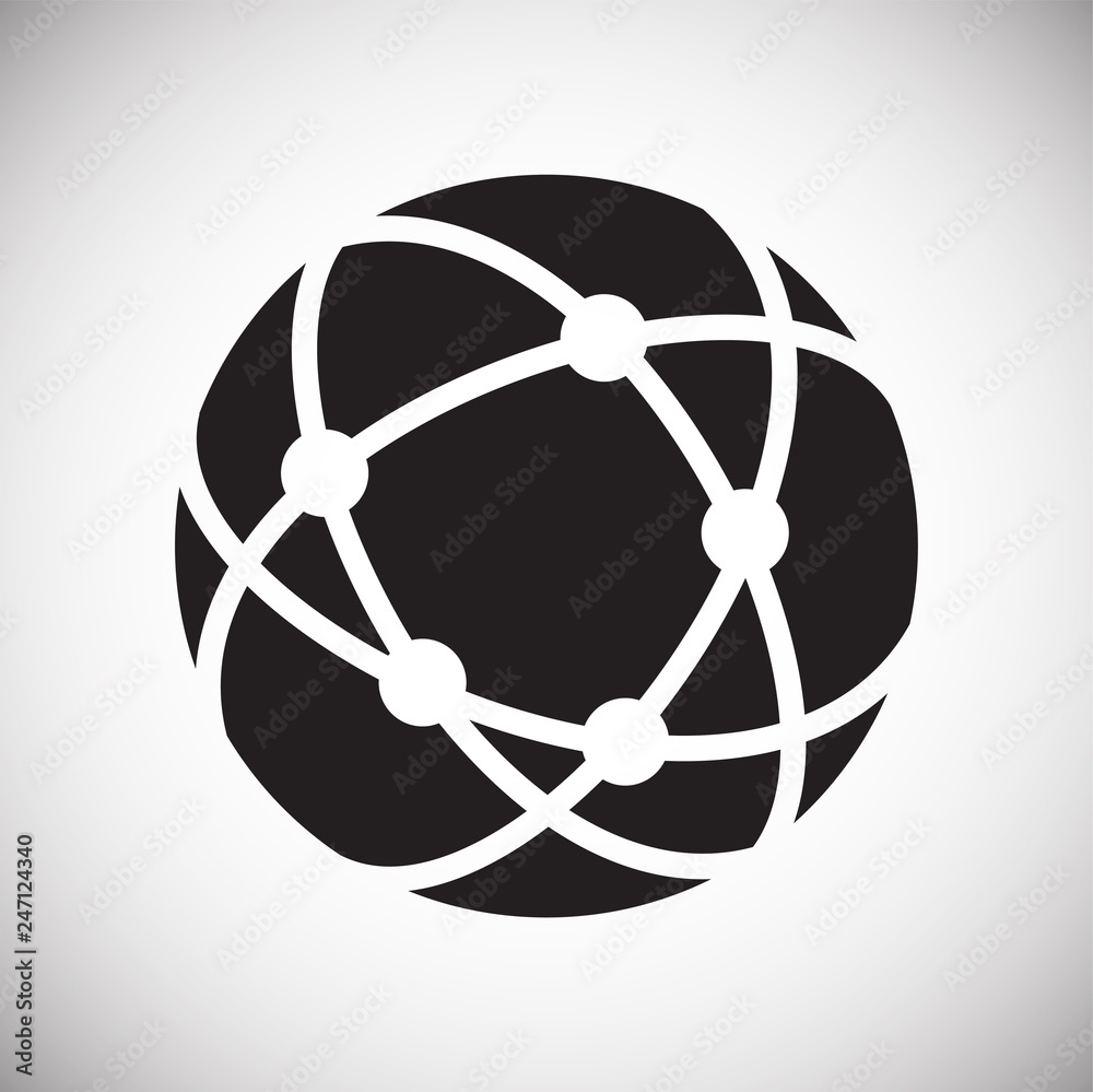 Poster globe icon on white background for graphic and web design, modern simple vector sign. internet conce
