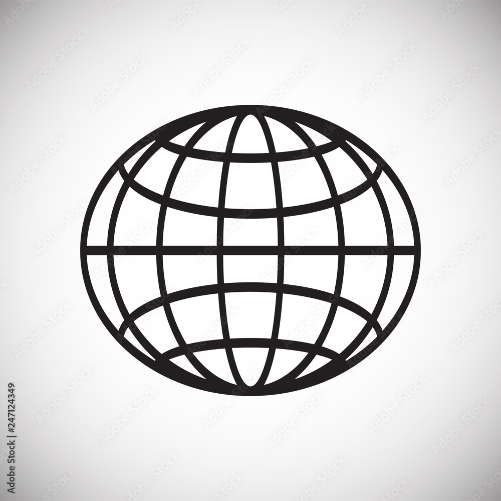 Poster globe icon on white background for graphic and web design, modern simple vector sign. internet conce