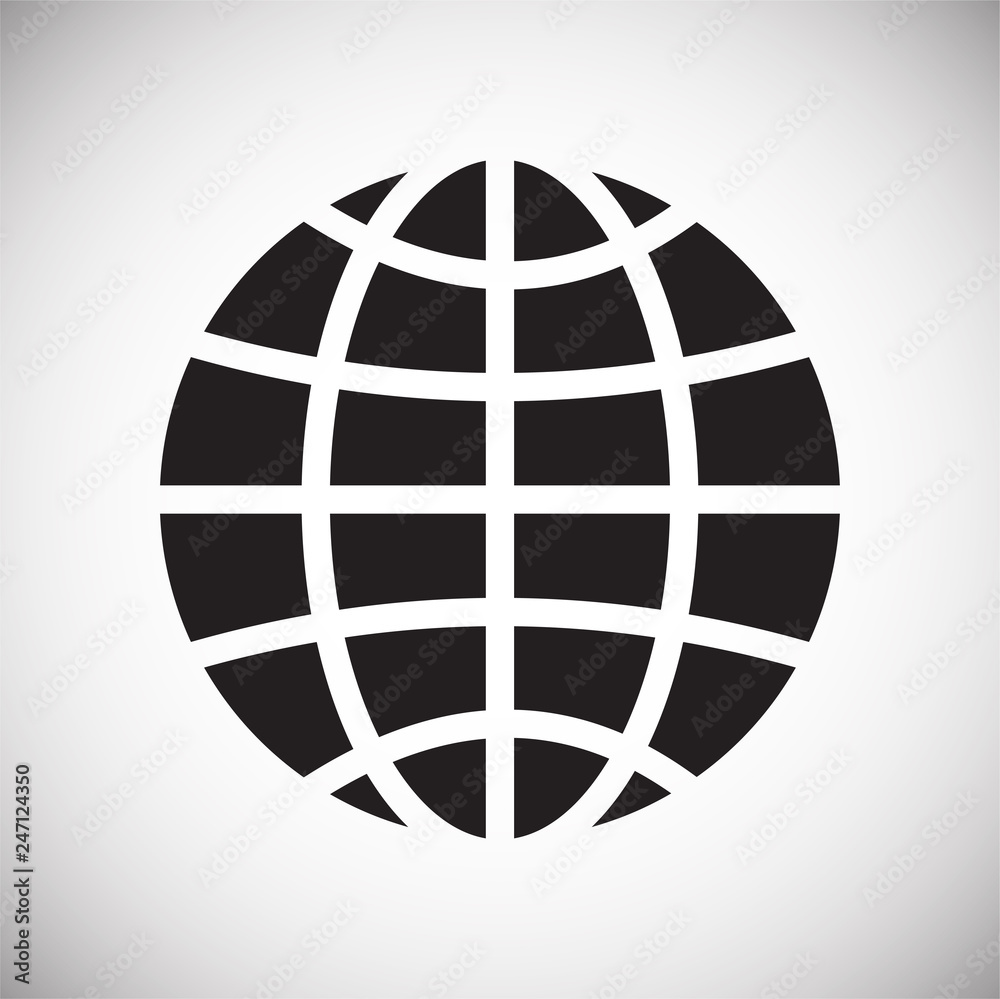 Poster globe icon on white background for graphic and web design, modern simple vector sign. internet conce