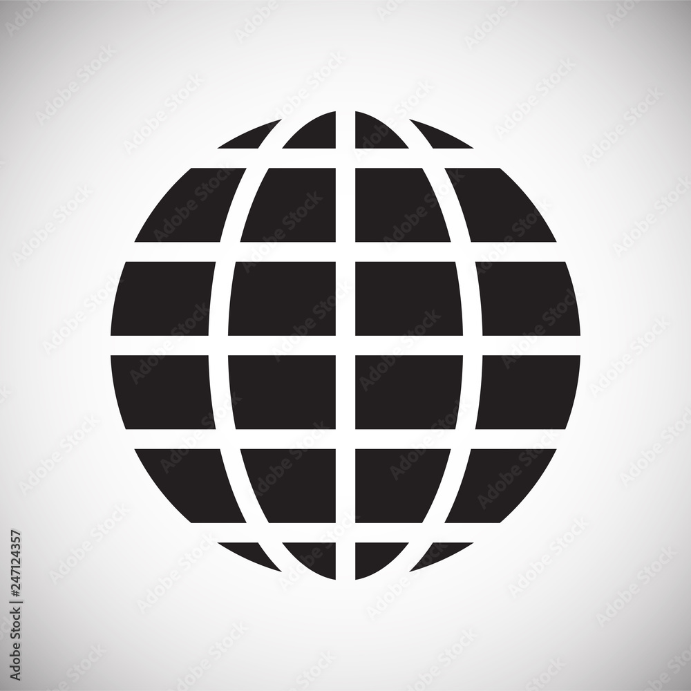 Poster globe icon on white background for graphic and web design, modern simple vector sign. internet conce