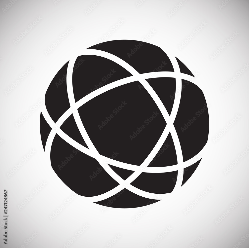 Poster globe icon on white background for graphic and web design, modern simple vector sign. internet conce