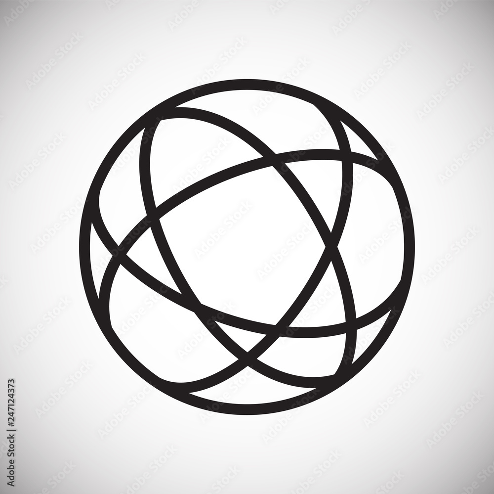 Poster globe icon on white background for graphic and web design, modern simple vector sign. internet conce