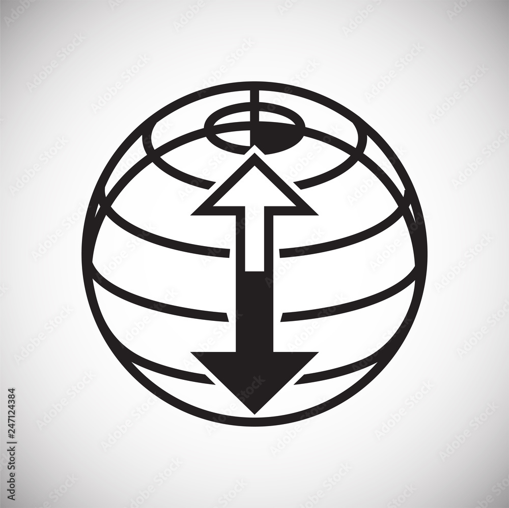 Poster globe icon on white background for graphic and web design, modern simple vector sign. internet conce