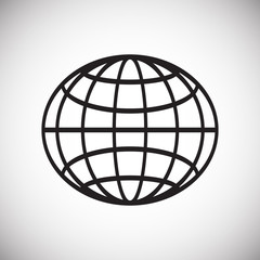 Globe icon on white background for graphic and web design, Modern simple vector sign. Internet concept. Trendy symbol for website design web button or mobile app