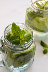 apple and mint refreshing drink.
