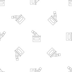 Hand put election box pattern seamless vector repeat geometric for any web design