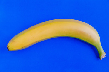 banana on a blue background