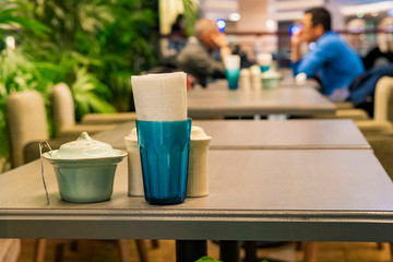 business meeting in restaurant before a successful deal b