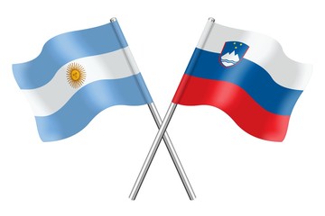 Flags. Argentina and Slovenia 