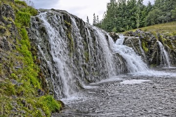 Wasserfall bei Hveragerdi, Island