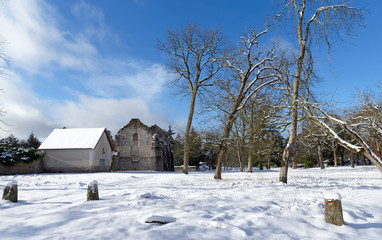 Notre-Dame priory church in Fontainebleau forest 