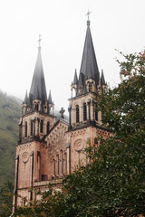 Fototapeta na wymiar Basílica de Santa María la Real de Covadonga, Asturias, Spain