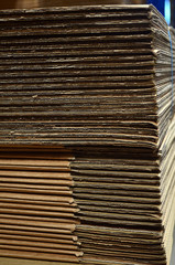 a pile of shippers, boxes, cardboard boxes 