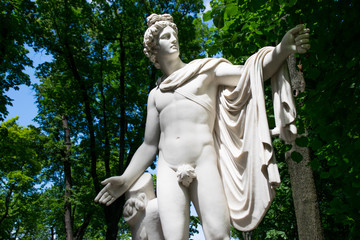 The statue of Apollo in the Summer Garden in Saint Peterburg, Russia