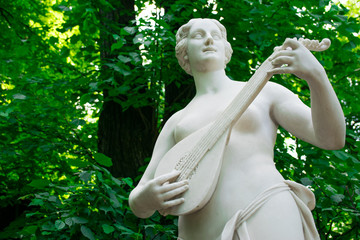 Statue of Terpsichore in the Summer Garden in Saint Petersburg, Russia