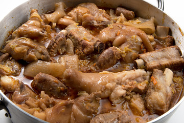 Cassoeula cassola pork meat in a casserole
