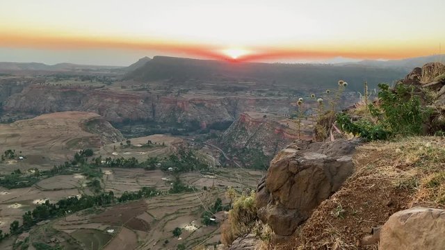Tigray Valley view from top, Ethiopia Africa, tc01