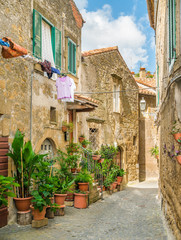 Fototapeta na wymiar Farnese, old and beautiful village in the Province of Viterbo, Lazio, Italy.