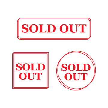 red sold stamp logo. Sold out stamps grunge. Sold out badge