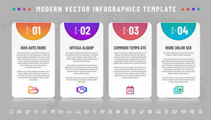 Four options infographics template