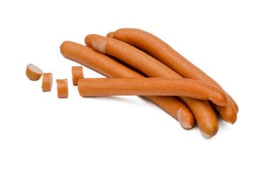 Wiener Würstchen ganz und geschnitten