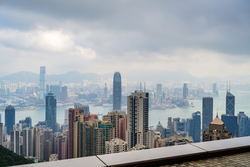 Fototapeta na wymiar Hong Kong view from Victoria Peak