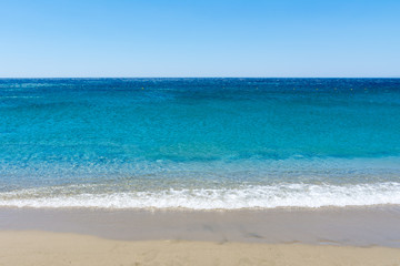 the sand on the shore of the Mediterranean sea
