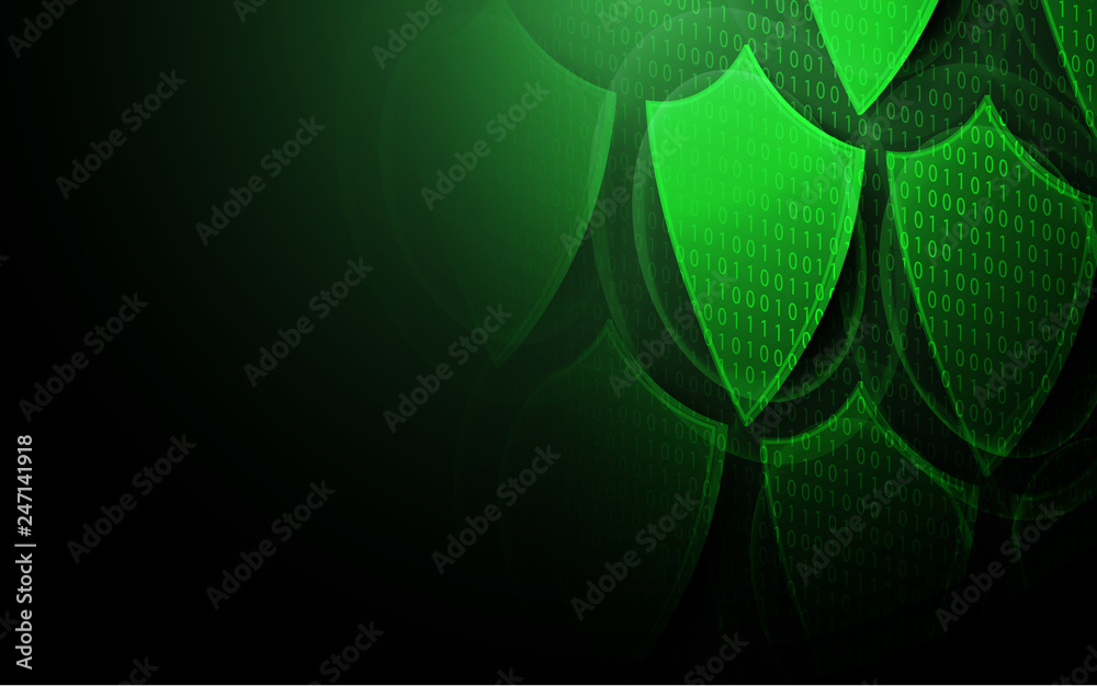 Leinwandbilder Cyber security and network protection. Future cyber technology and Concept of business security system background