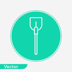 Shovel vector icon sign symbol