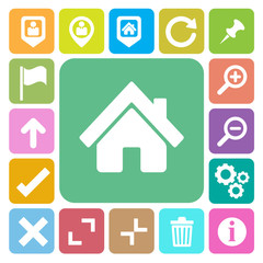 Internet and computer icons set. Illustration