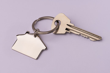 house keys on a pink background