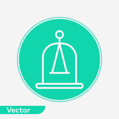 Parrot cage vector icon sign symbol